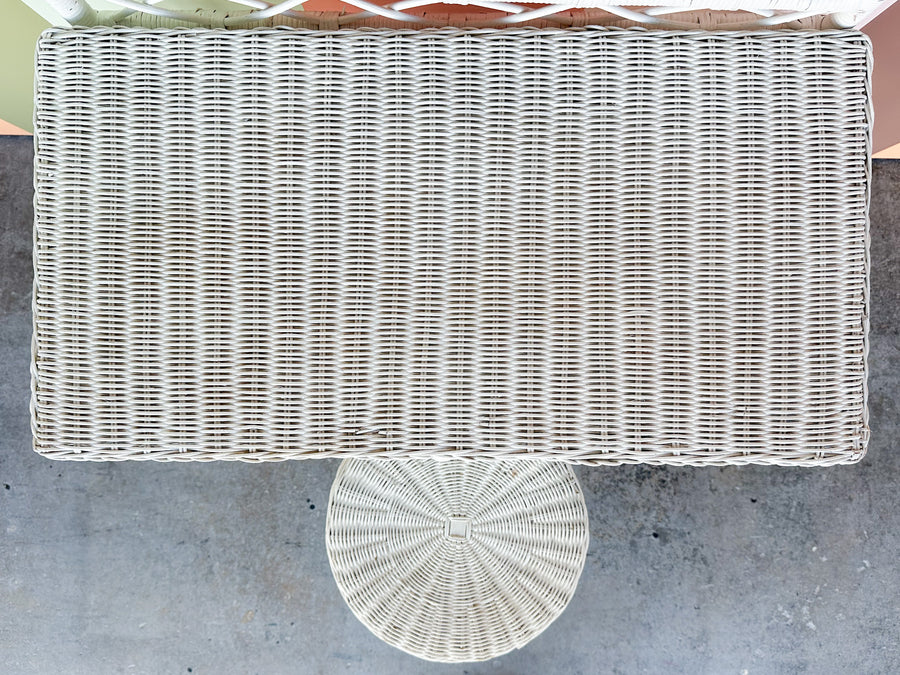 Sweet Wicker Vanity and Stool