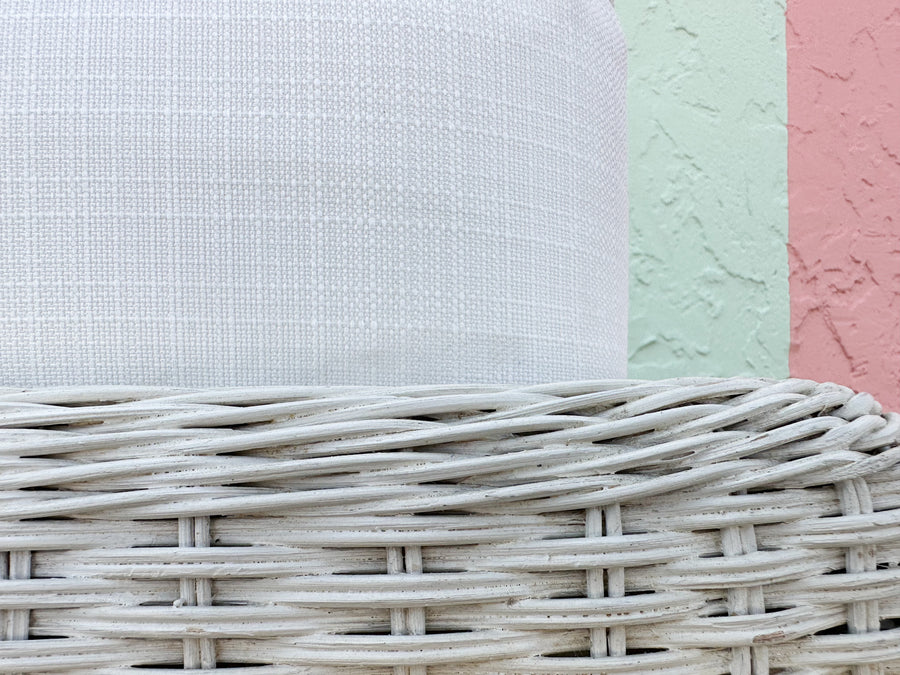 Pair of Wicker Chic Ottomans