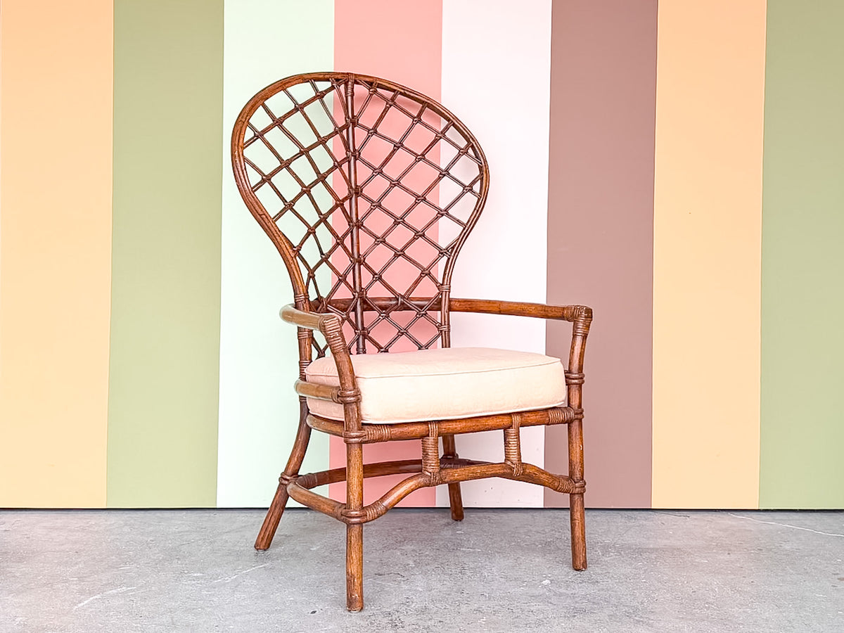 Handsome Ficks Reed Balloon Back Rattan Chair