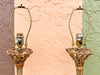 Pair of Bamboo Lamps with Custom Raffia Lampshades