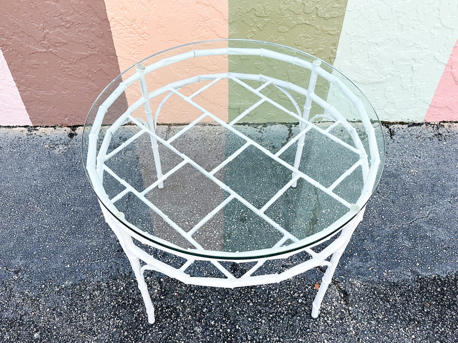 Metal Faux Bamboo Coffee Table