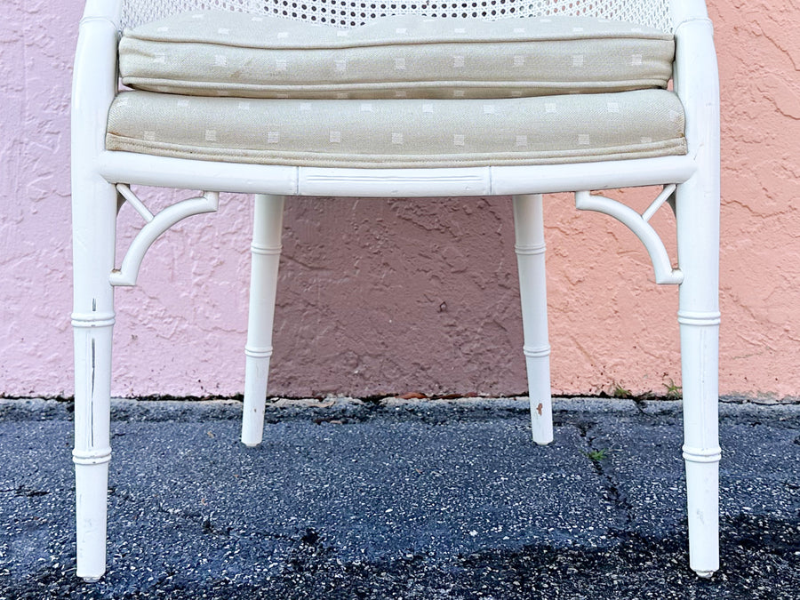 Palm Beach Faux Bamboo and Cane Barrel Chair