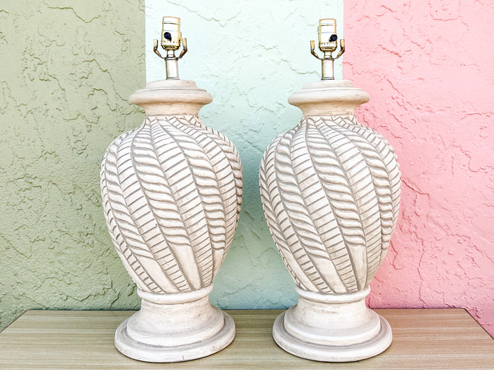 Pair of MCM Ceramic Lamps