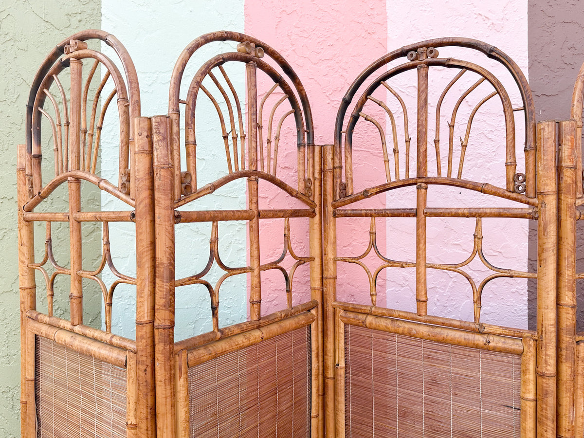 Six Panel Brighton Style Rattan Screen
