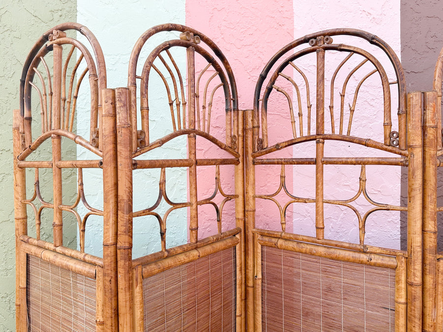 Six Panel Brighton Style Rattan Screen