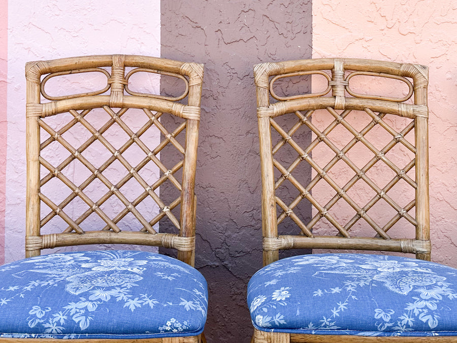 Set of Six Rattan Dining Chairs