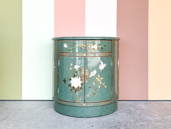 Pretty Petite Chinoiserie Nightstand