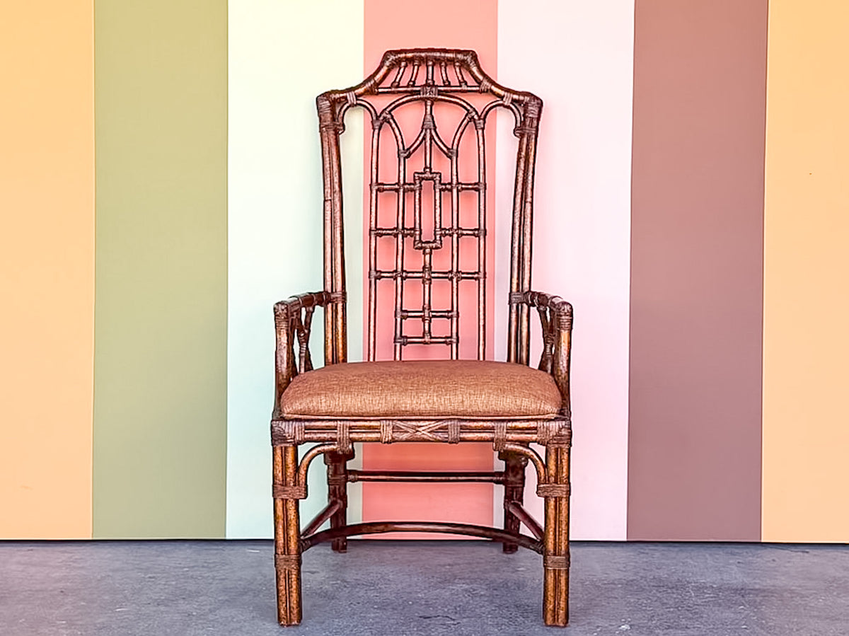 Pagoda Rattan Arm Chair