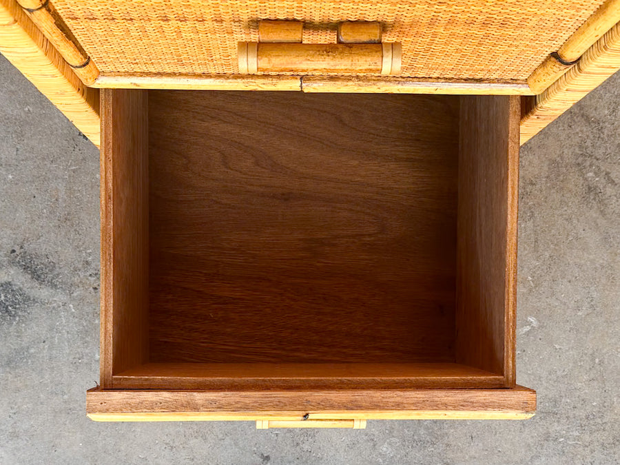 Coastal Rattan Wrapped Desk