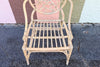 Set of Six Cracked Ice Rattan Dining Chairs