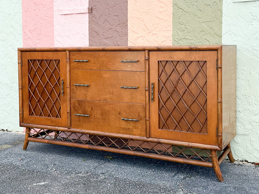 Handsome Ficks Reed Rattan Credenza