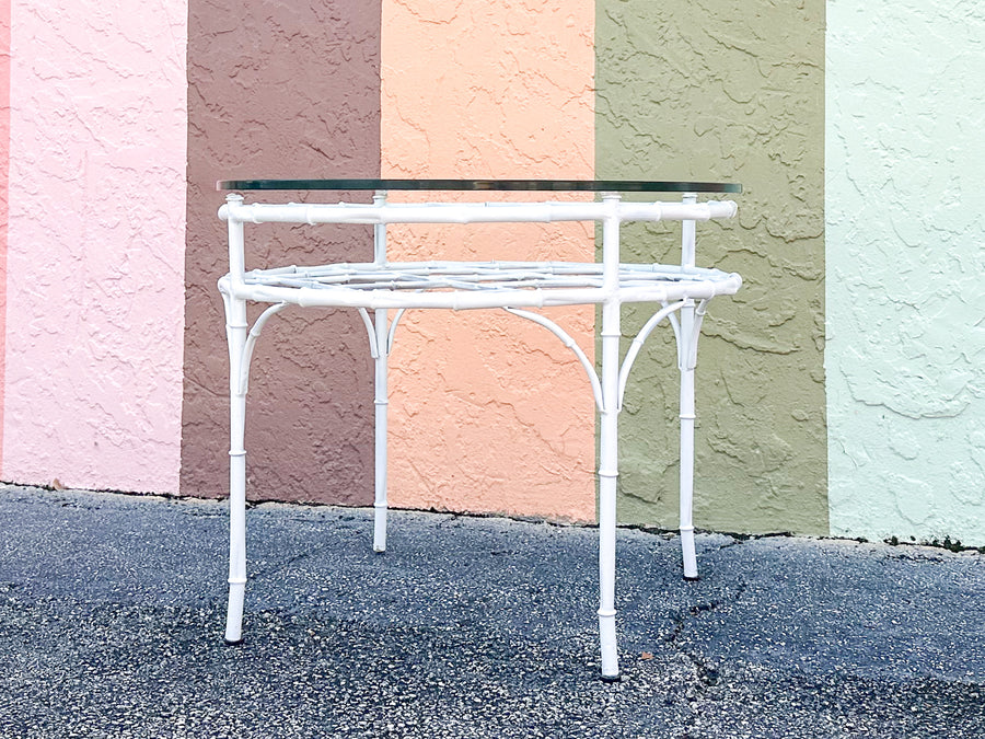 Metal Faux Bamboo Coffee Table