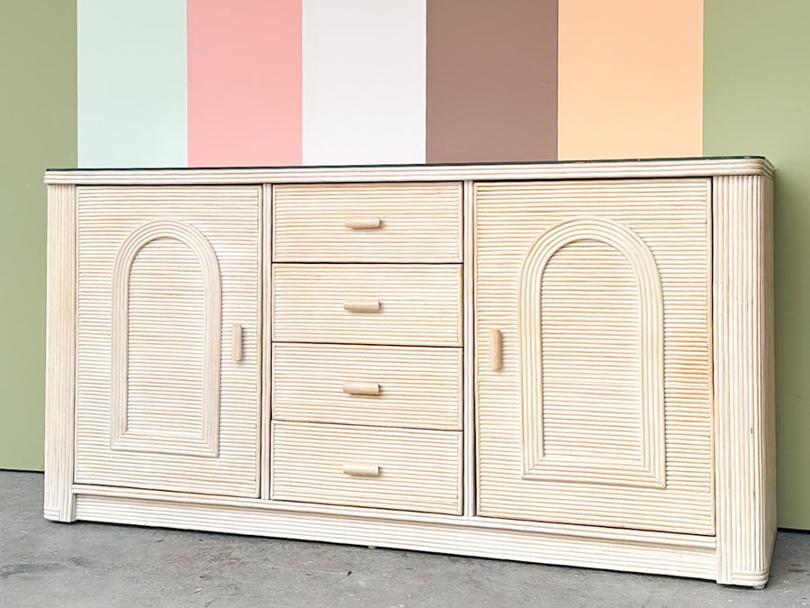 Pencil Reed Rattan Credenza