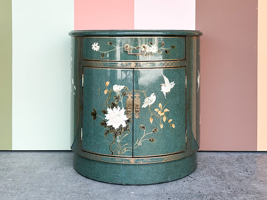 Pretty Petite Chinoiserie Nightstand