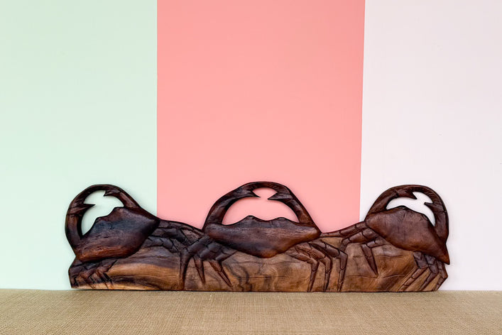 Carved Wood Crab Art