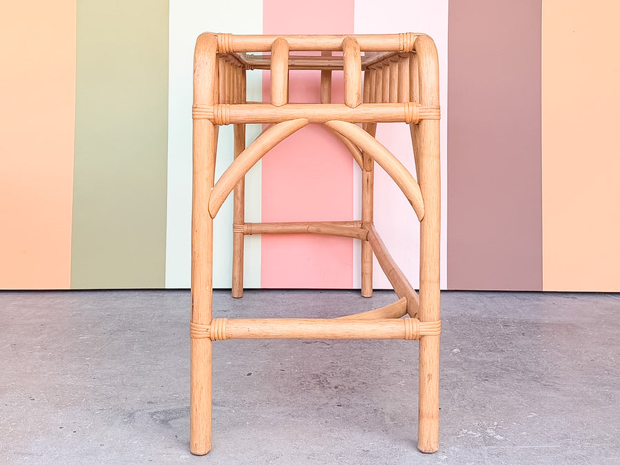 Rattan Console with Stools