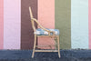 Set of Six Cracked Ice Rattan Dining Chairs