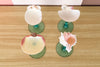 Set of Four Aqua Shell Chic Coupes