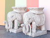 Pair of Wicker Elephant Garden Seats