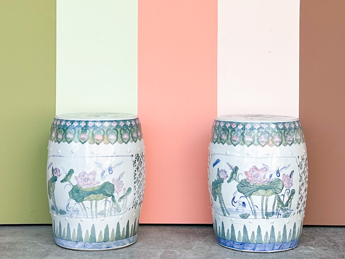 Pair of Pierced Chinoiserie Garden Seats