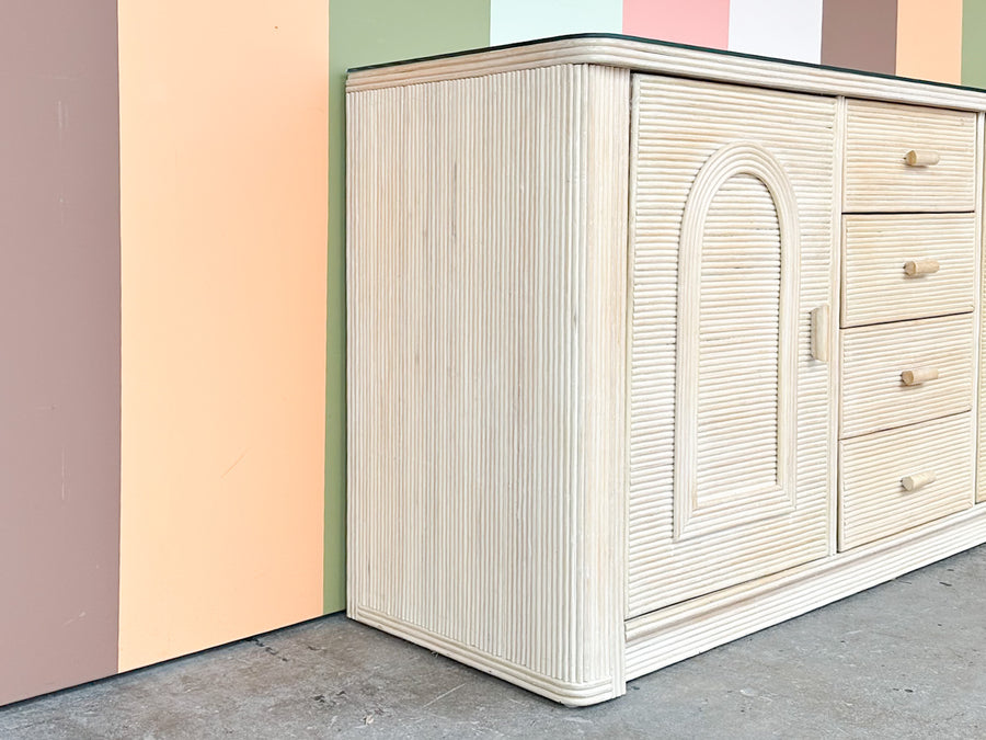Pencil Reed Rattan Credenza
