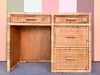 Coastal Rattan Wrapped Desk