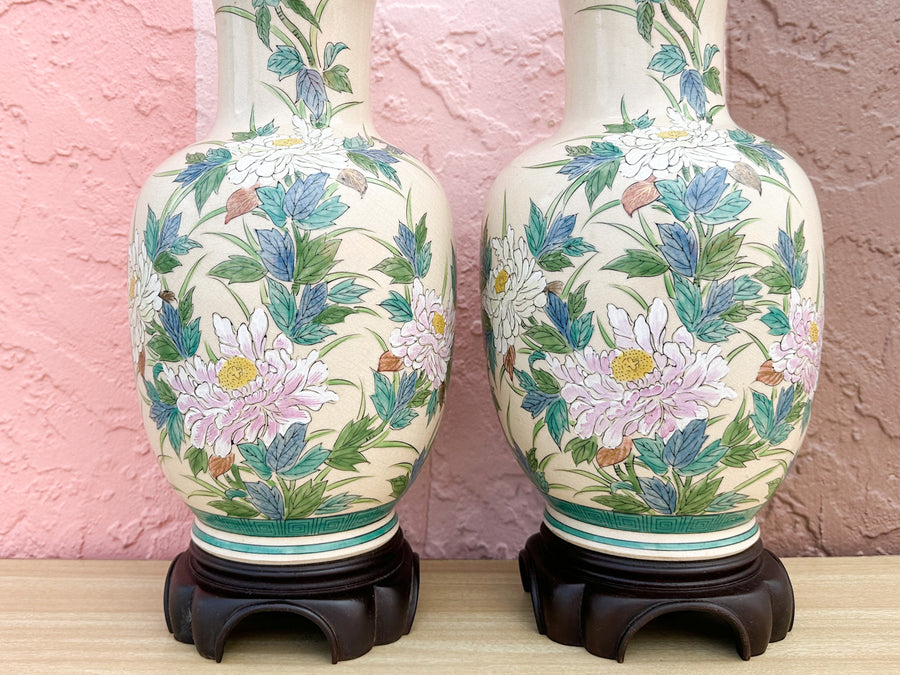 Pair of Sweet Spring Floral Lamps