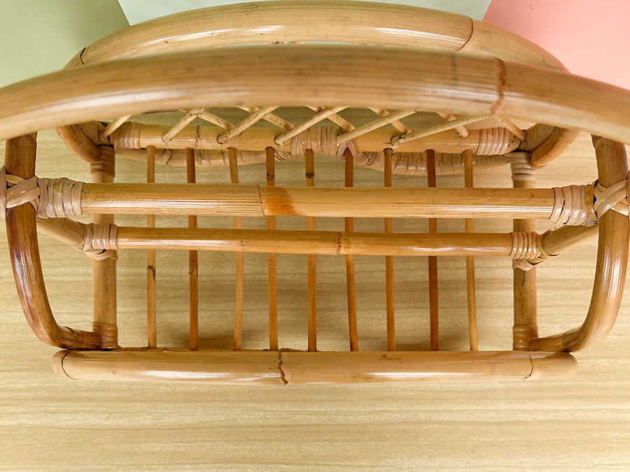 Pretzel Rattan Magazine Rack