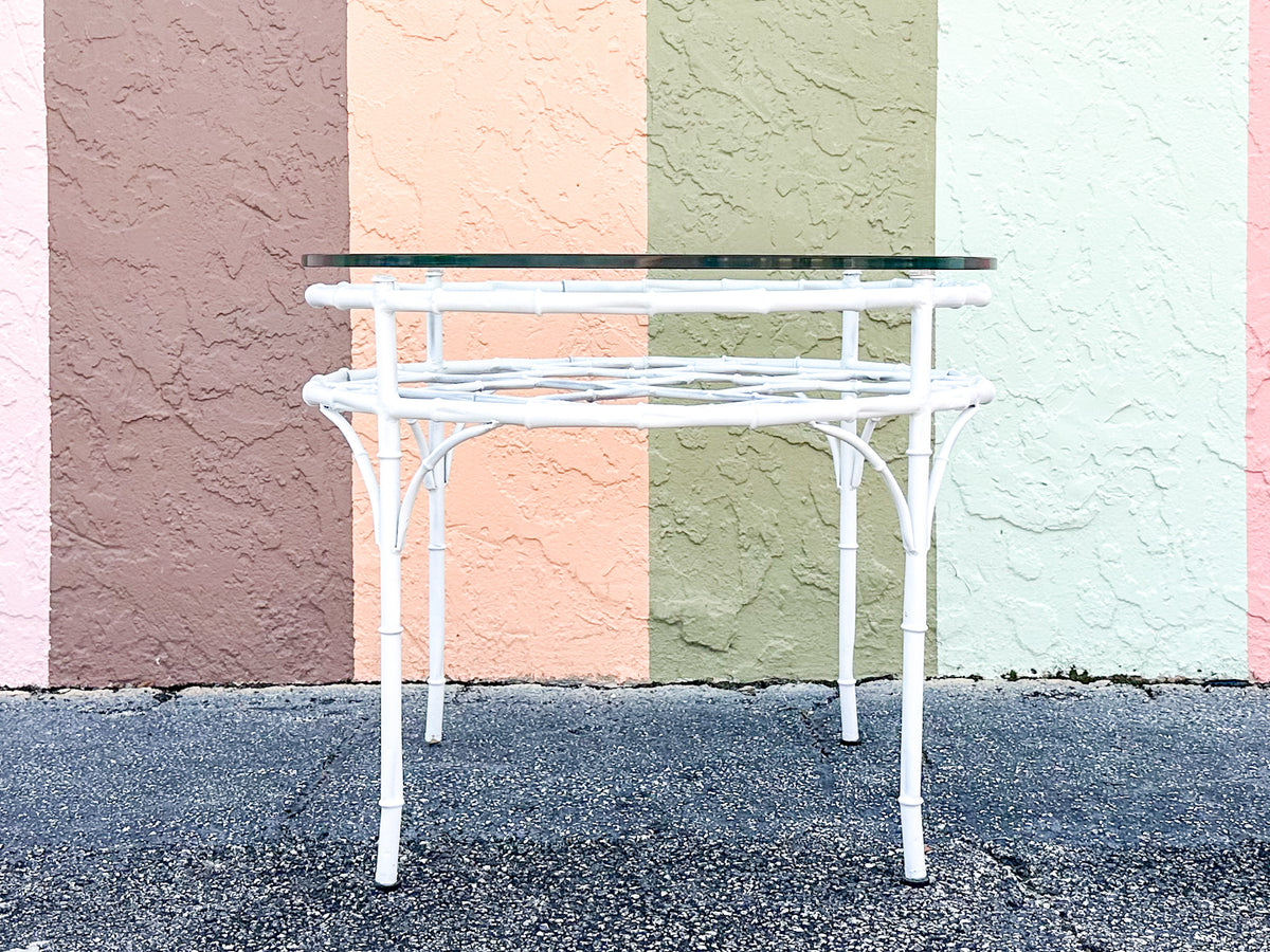 Metal Faux Bamboo Coffee Table