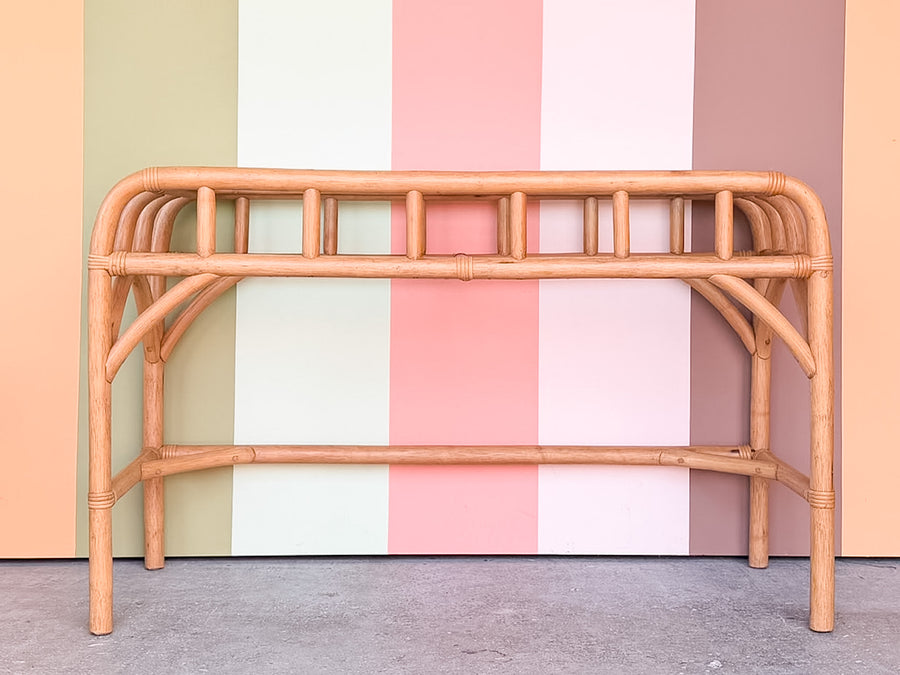Rattan Console with Stools