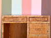 Coastal Rattan Wrapped Desk