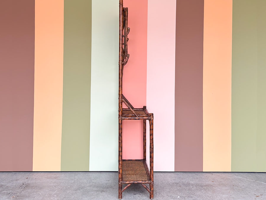 Tortoiseshell Rattan Hall Tree