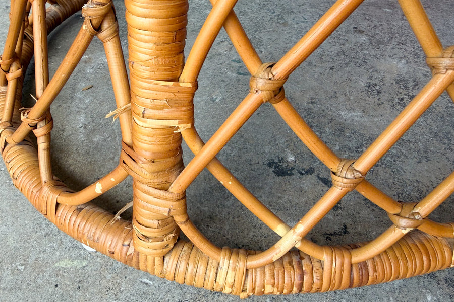 Pair of Rattan Barrel Chairs