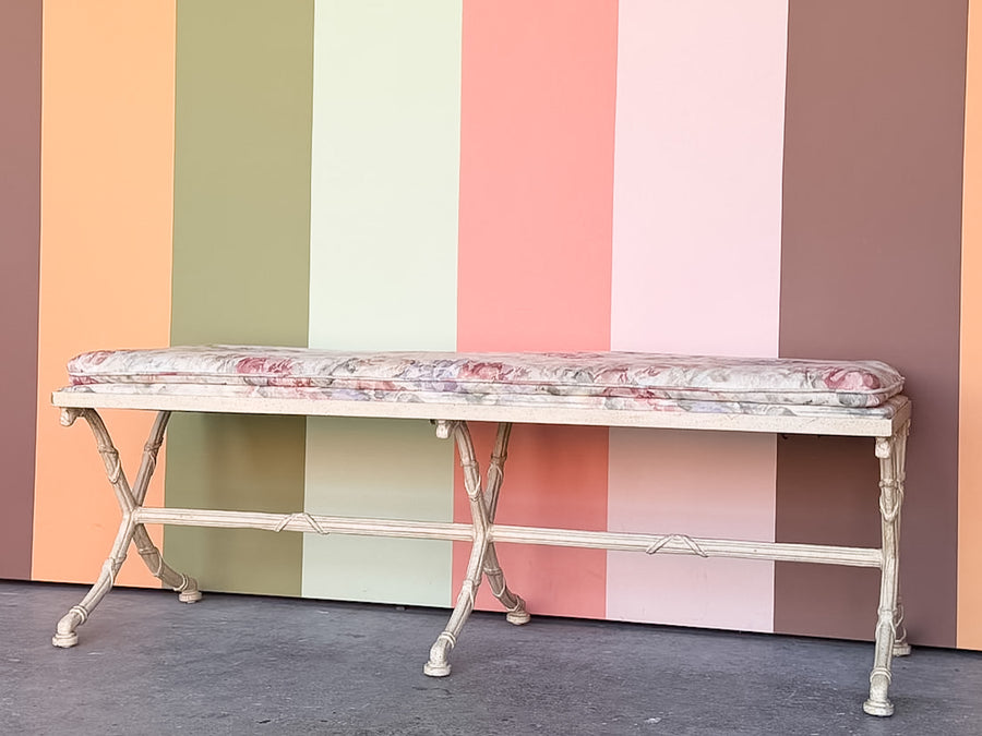 Drexel Metal Faux Bamboo Bench