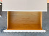 Pair of Custom Wood and Rattan Painted Nightstands