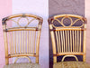 Set of Four Cute Rattan Bistro Dining Chairs