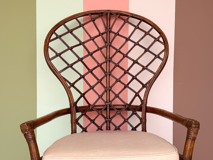 Handsome Ficks Reed Balloon Back Rattan Chair