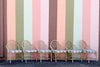 Set of Six Cracked Ice Rattan Dining Chairs