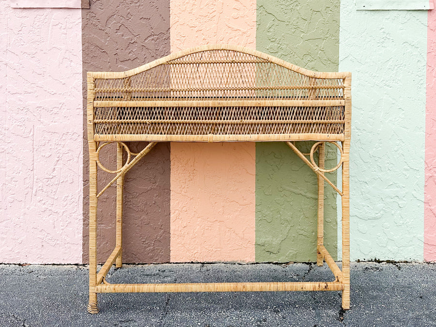 Island Style Rattan Writing Desk