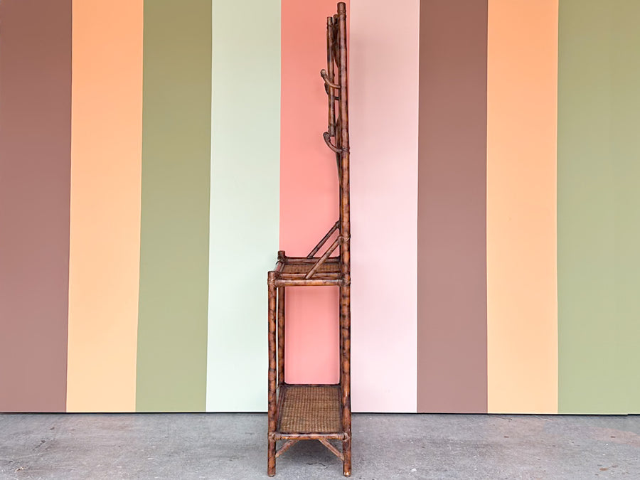 Tortoiseshell Rattan Hall Tree