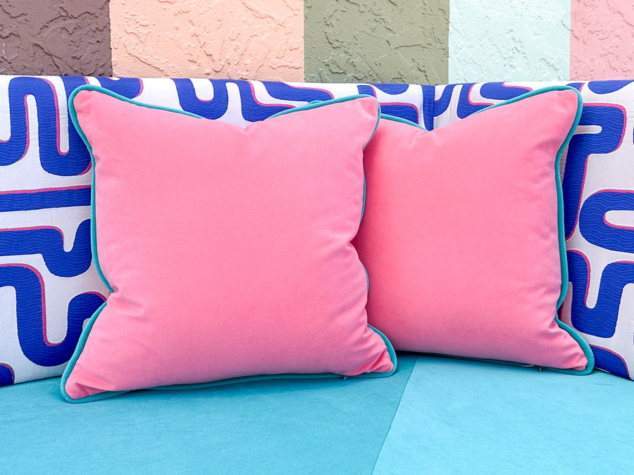 Kips Bay Show House Pair of Hot Pink Pillows