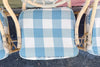 Set of Six Cracked Ice Rattan Dining Chairs