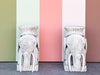 Pair of Wicker Elephant Garden Seats