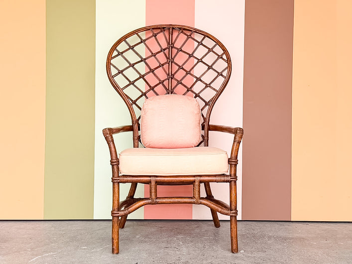 Handsome Ficks Reed Balloon Back Rattan Chair