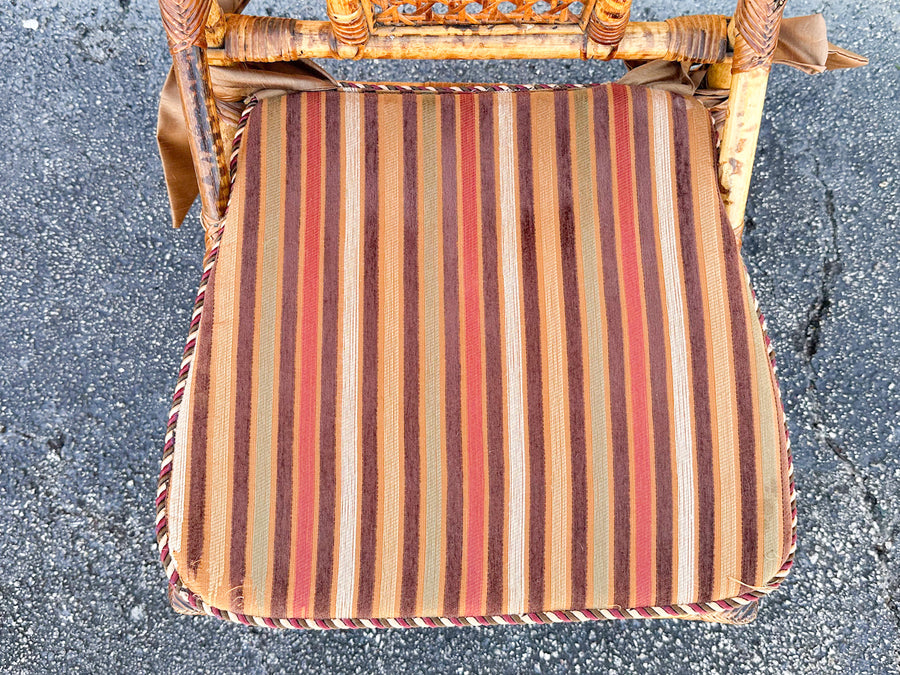Tortoiseshell Rattan and Cane Dining Set