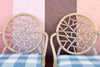 Set of Six Cracked Ice Rattan Dining Chairs