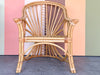Pair of Cute Coastal Rattan Accent Chairs