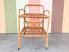 Italian Rattan Bar Cart