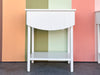 Pair of Custom Wood and Rattan Painted Nightstands
