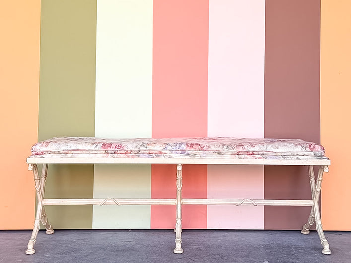 Drexel Metal Faux Bamboo Bench